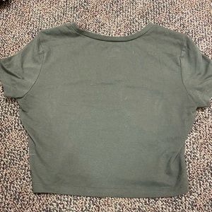 Green crop top!